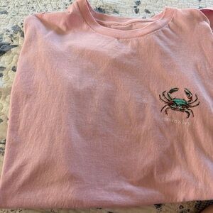Crown & Ivy Pink Tee with Crab Design